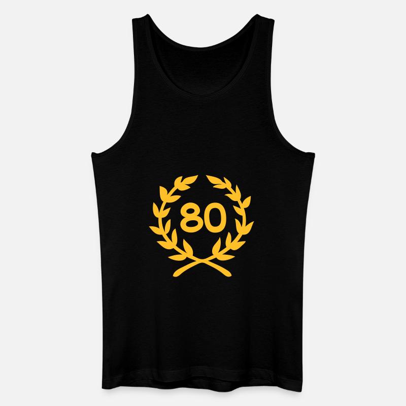 80 - Männer Bio Tank Top - Schwarz