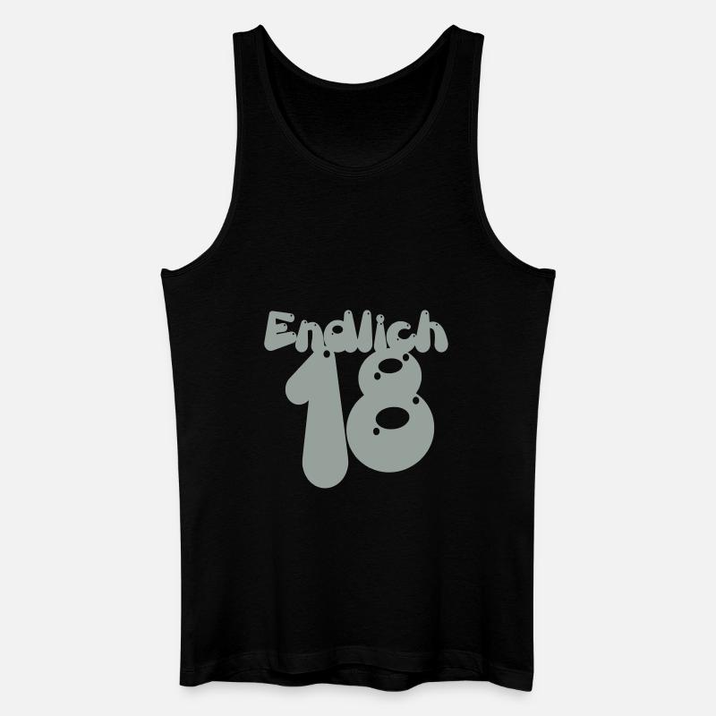 Endlich 18! - Männer Bio Tank Top - Schwarz