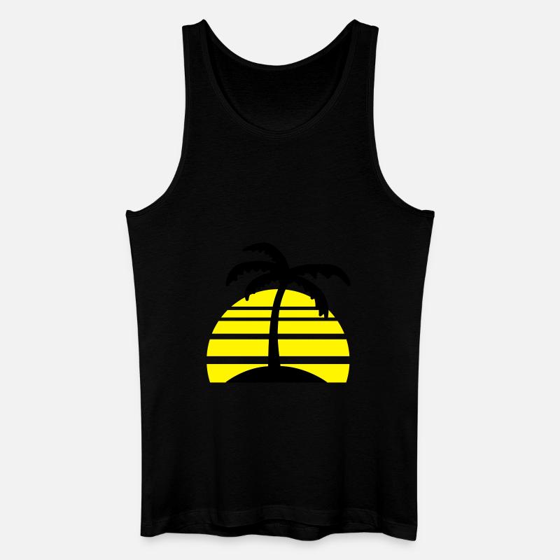 palms__f2 - Männer Bio Tank Top - Schwarz