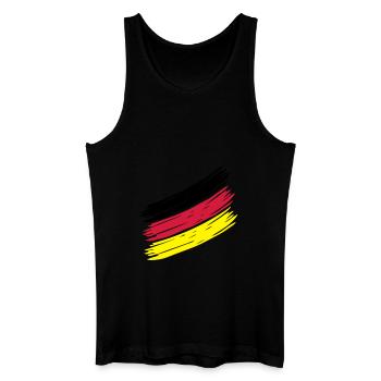 Rayures Allemand - bandes allemandes - Allemagne - - Débardeur bio Homme - noir - Devant
