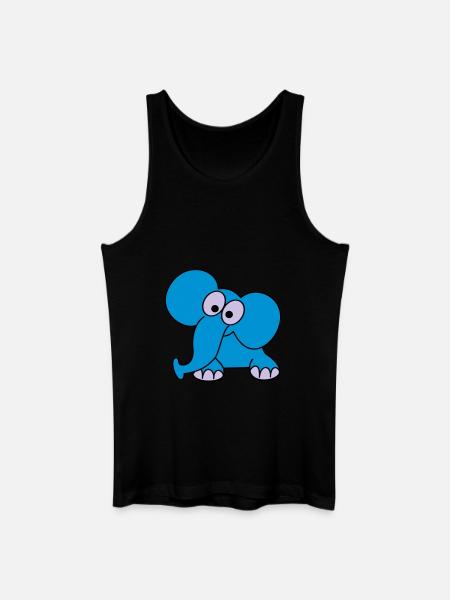 elefant - Männer Bio Tank Top - Schwarz