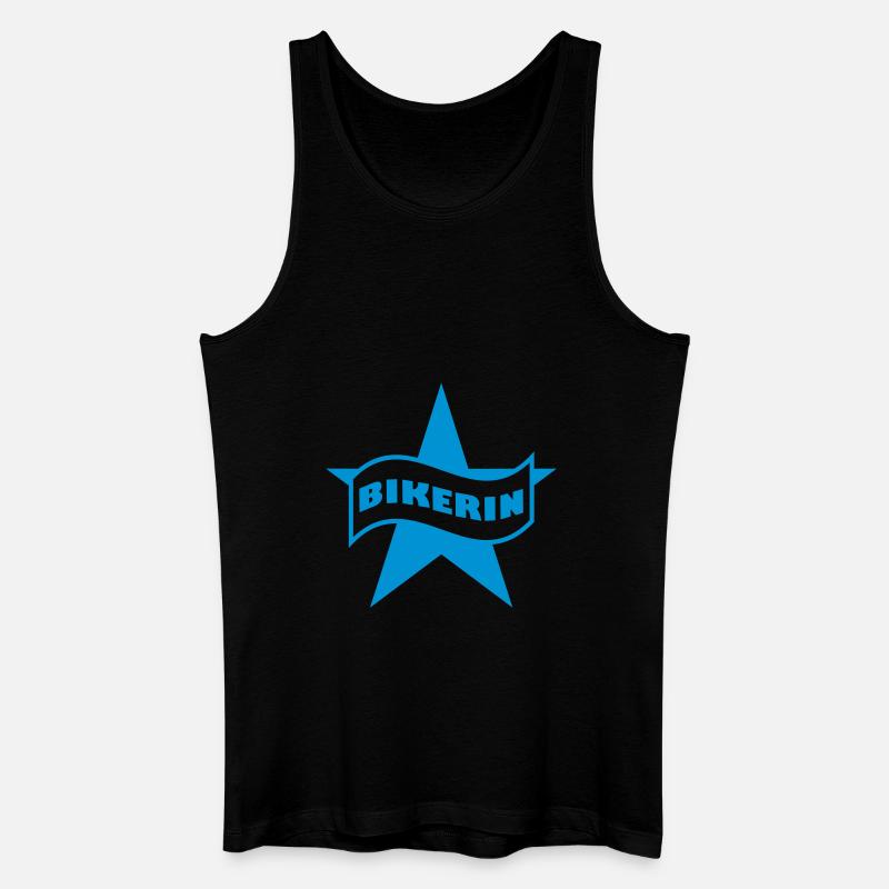 Stern - Bikerin - Männer Bio Tank Top - Schwarz