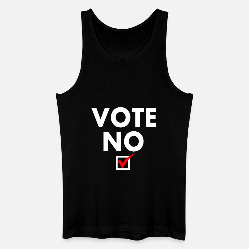 Vote no - Männer Bio Tank Top - Schwarz