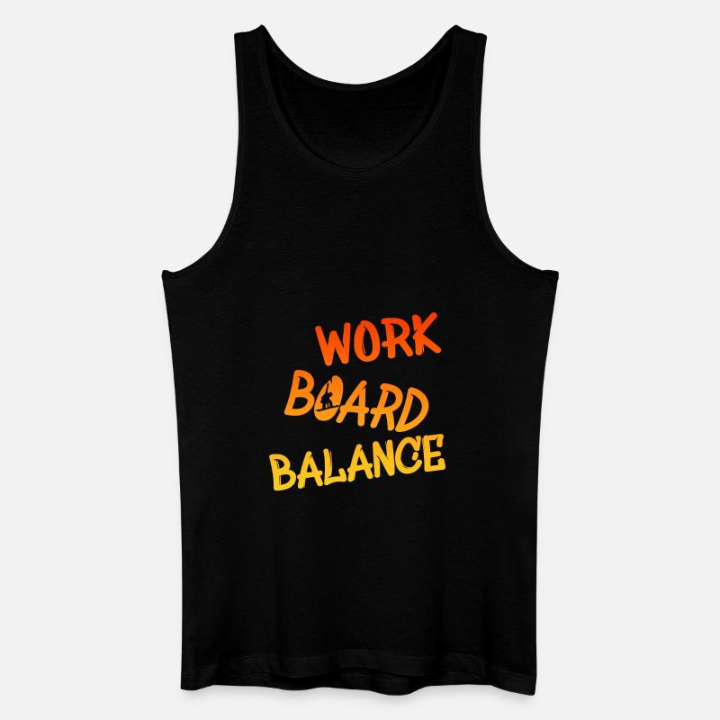 work board balance, snowboarding - Männer Bio Tank Top - Schwarz