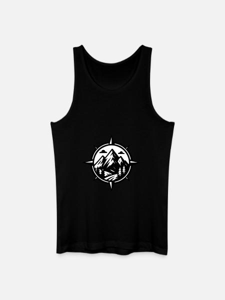 Mountains Compass - Men’s Organic Tank Top - black