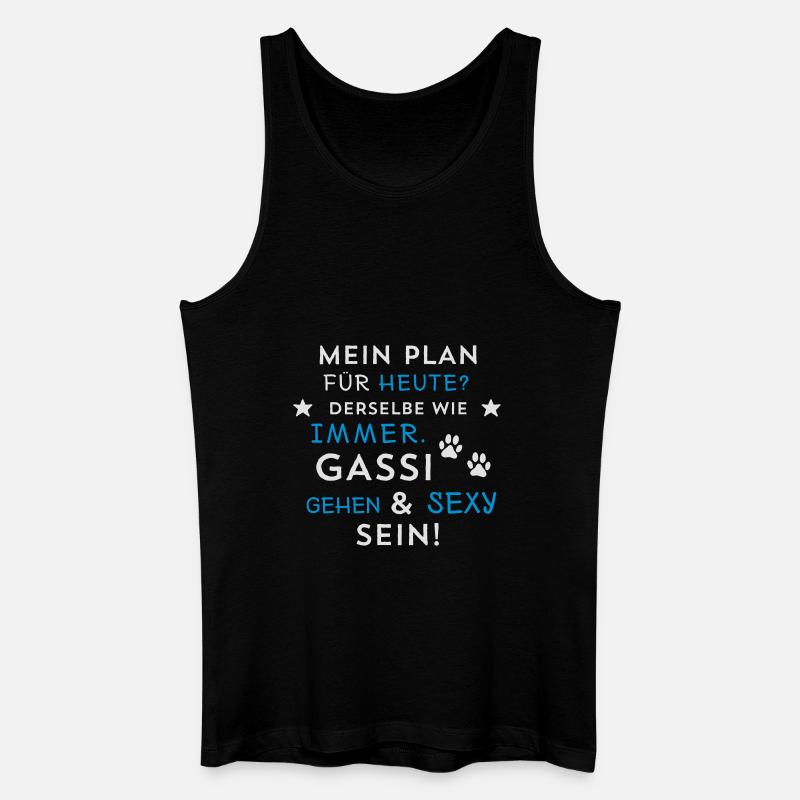 Gassi gehen - Männer Bio Tank Top - Schwarz