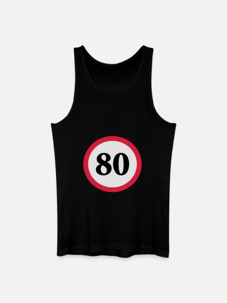 geschwindigkeitstafel_80 - Männer Bio Tank Top - Schwarz