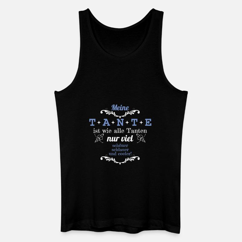 Tante_hell - Männer Bio Tank Top - Schwarz
