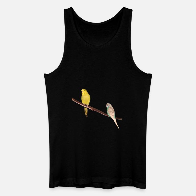 Wellensittiche - Männer Bio Tank Top - Schwarz
