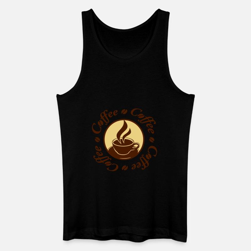 Coffee Logo - Männer Bio Tank Top - Schwarz