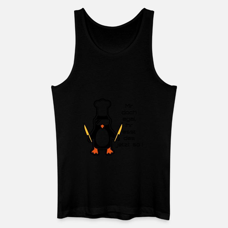mir doch egal - Männer Bio Tank Top - Schwarz