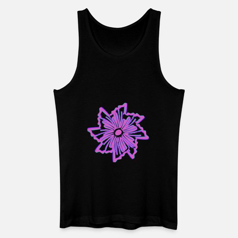 Blüte - Männer Bio Tank Top - Schwarz