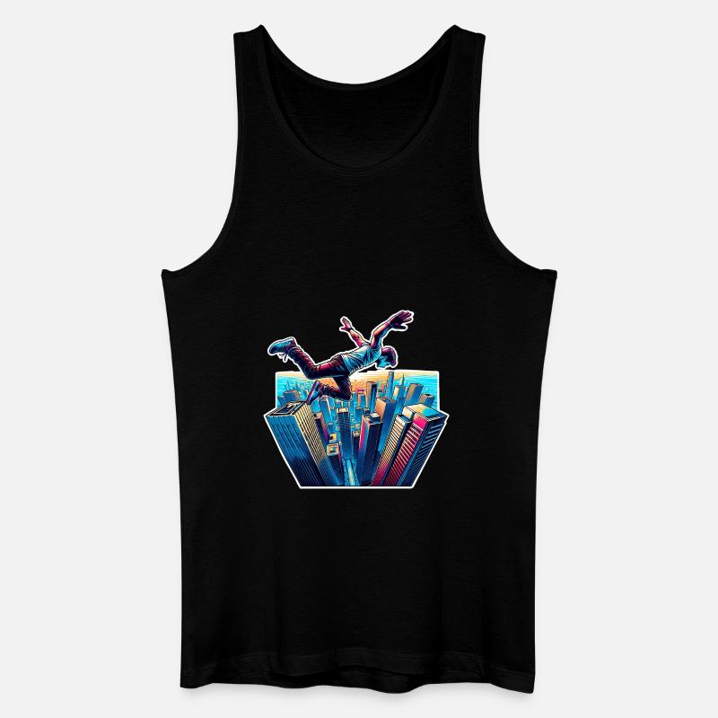 Parkour - Männer Bio Tank Top - Schwarz