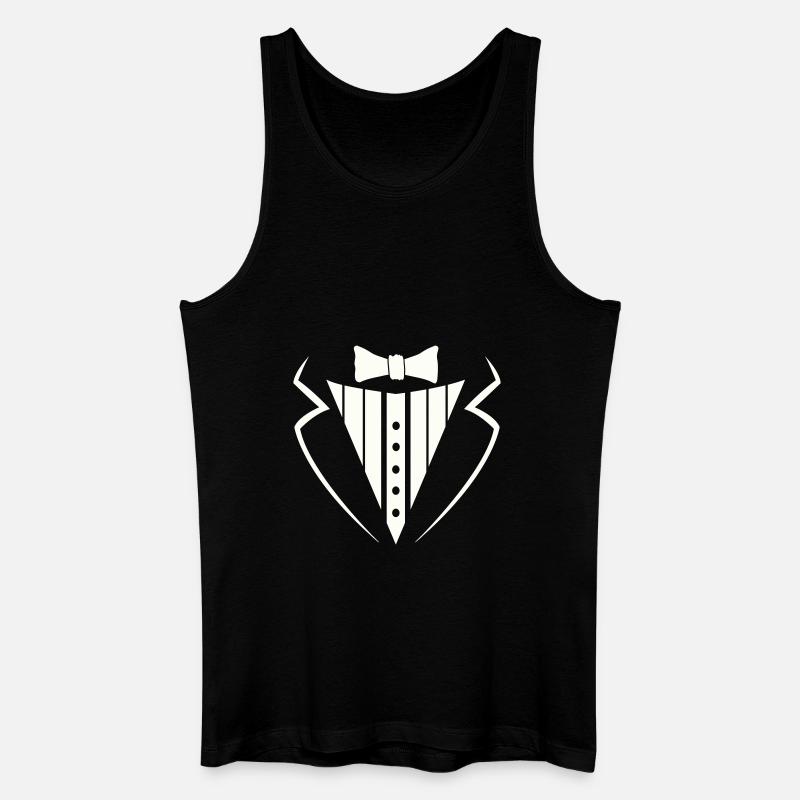 anzug texedo - Männer Bio Tank Top - Schwarz