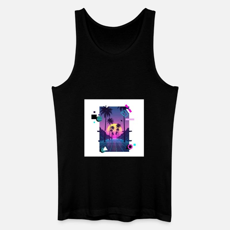 Retrospektive - Männer Bio Tank Top - Schwarz