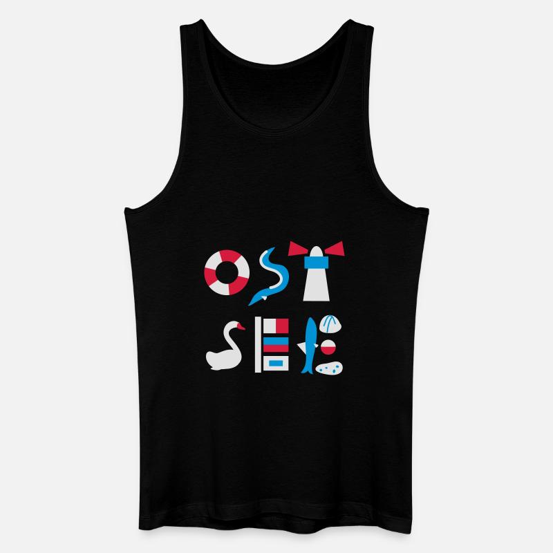 Ostsee - Männer Bio Tank Top - Schwarz