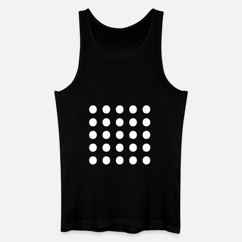 weiße Punkte - Männer Bio Tank Top - Schwarz