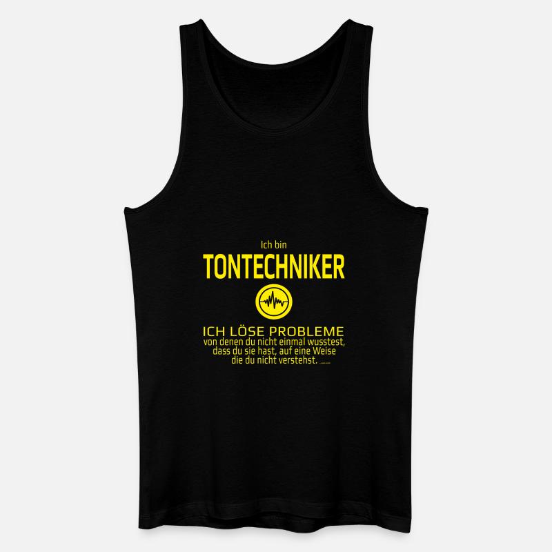Ich bin Tontechniker - Männer Bio Tank Top - Schwarz