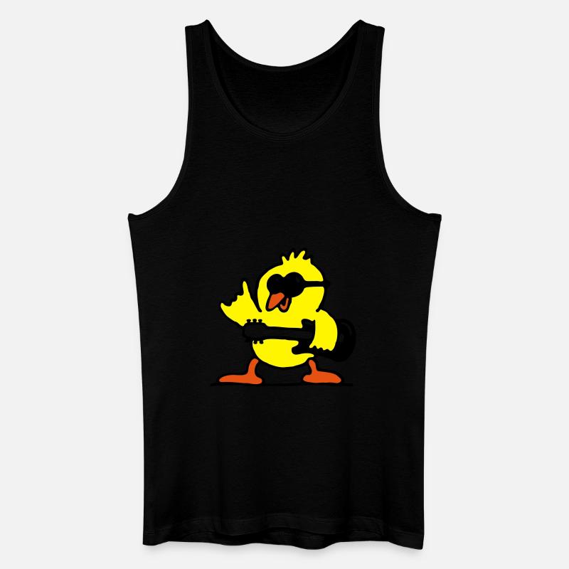Gitarren-Rock chick - Männer Bio Tank Top - Schwarz