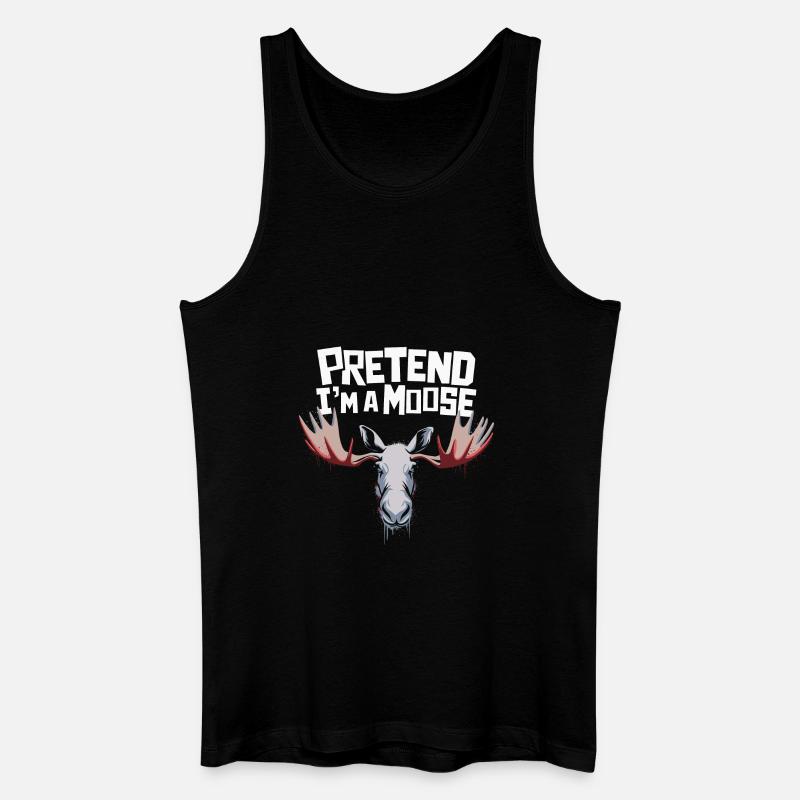 Witziger Elch-Spruch - Männer Bio Tank Top - Schwarz