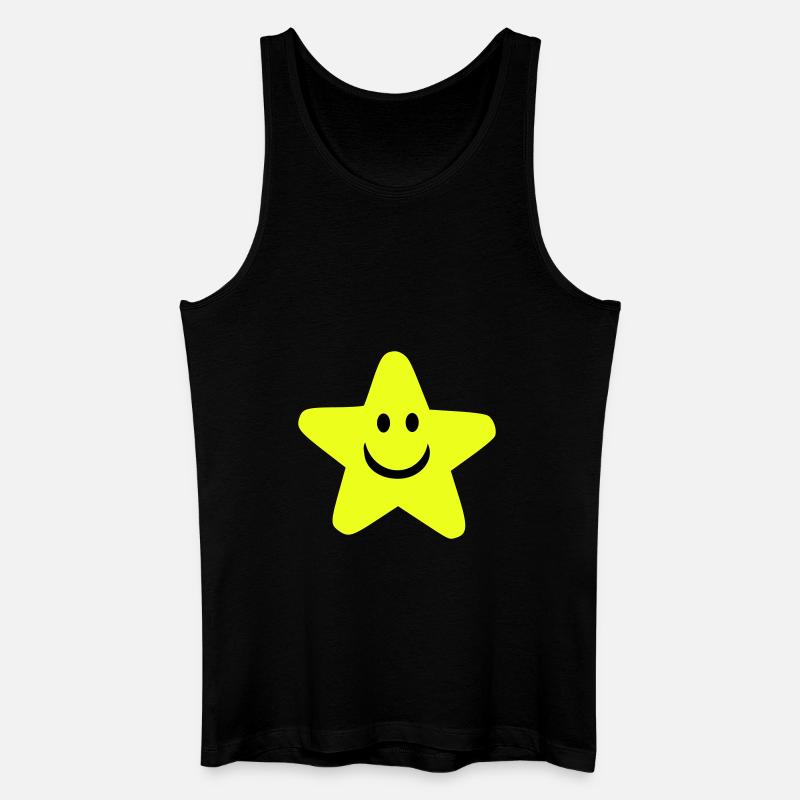 Stern - Männer Bio Tank Top - Schwarz