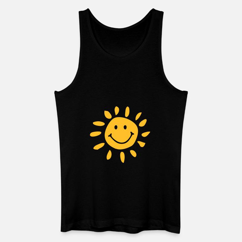 Sonne - Männer Bio Tank Top - Schwarz