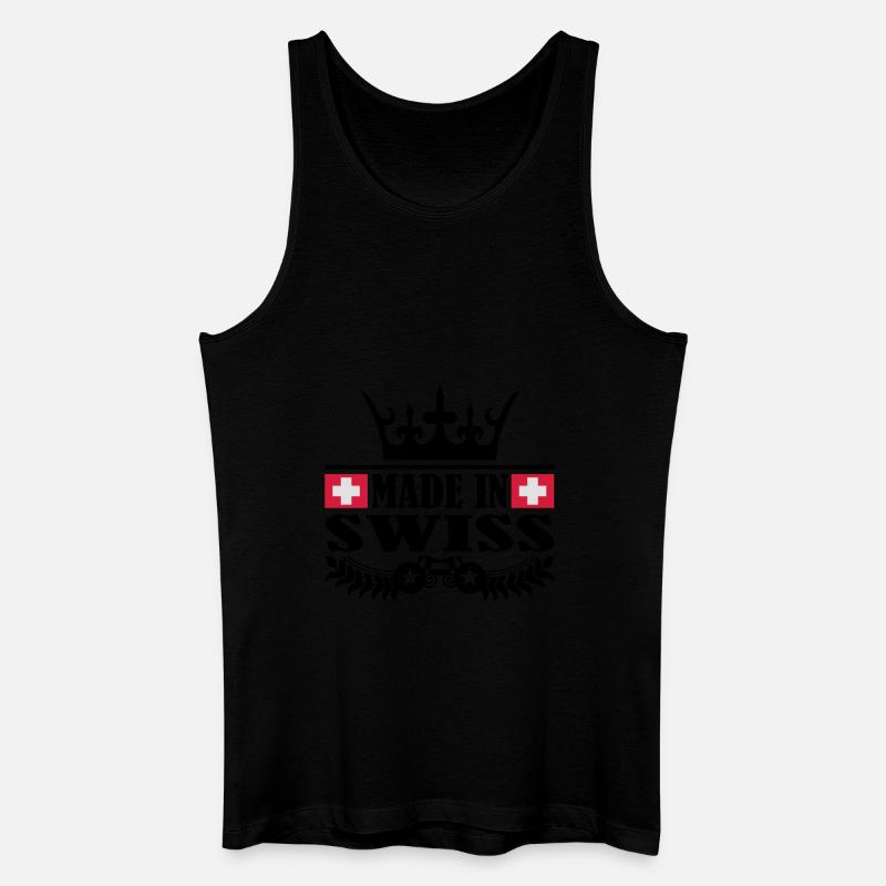 made_in_swiss_3 - Männer Bio Tank Top - Schwarz
