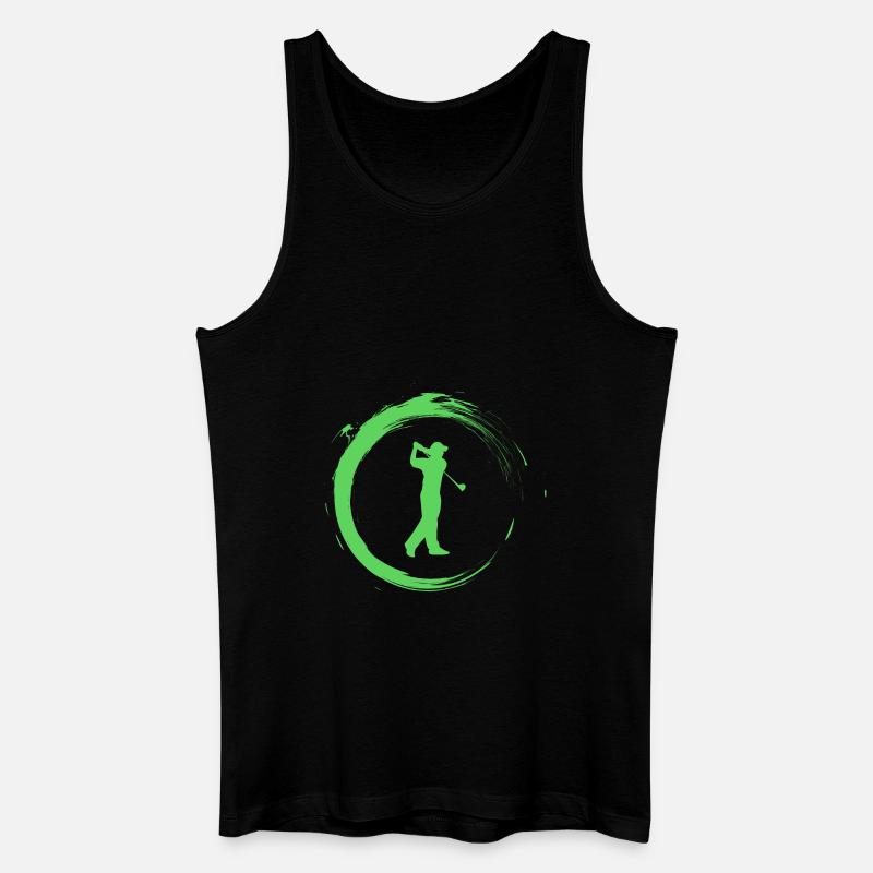 Golf - Männer Bio Tank Top - Schwarz