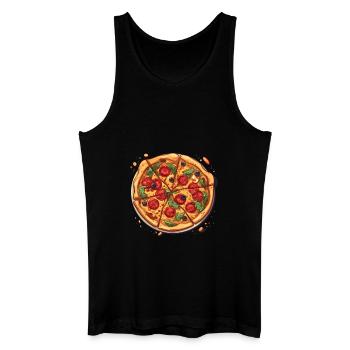 Pizza Love - Men’s Organic Tank Top - black - Front