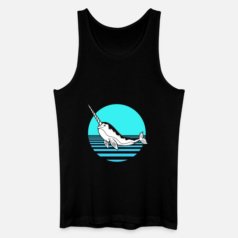 Narwal - Männer Bio Tank Top - Schwarz