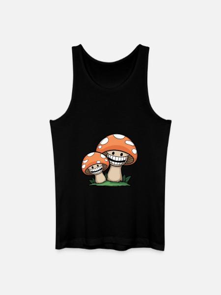 Champignons joyeux - Débardeur bio Homme - noir
