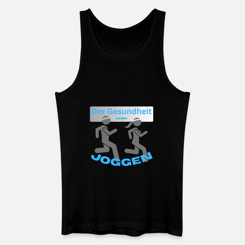 Joggen - Männer Bio Tank Top - Schwarz