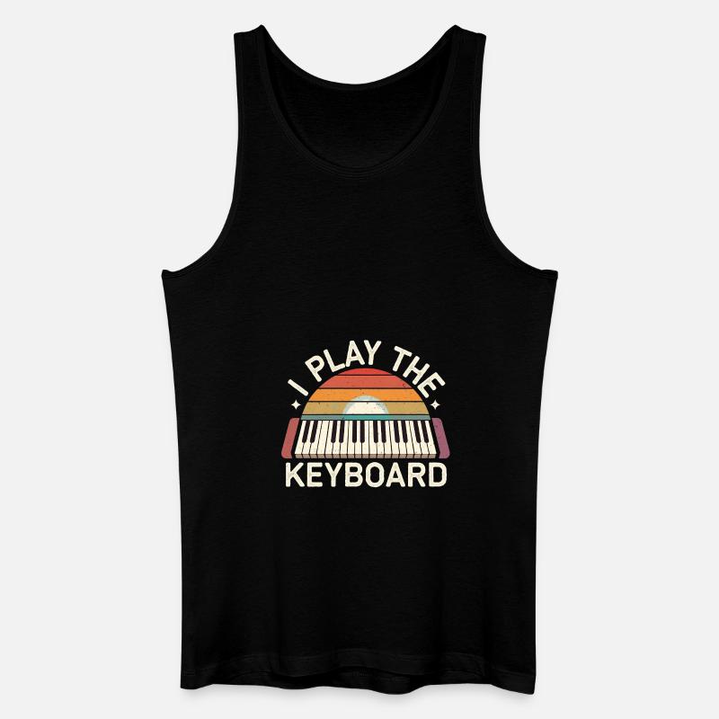 I Play The Keyboard 19 - Männer Bio Tank Top - Schwarz