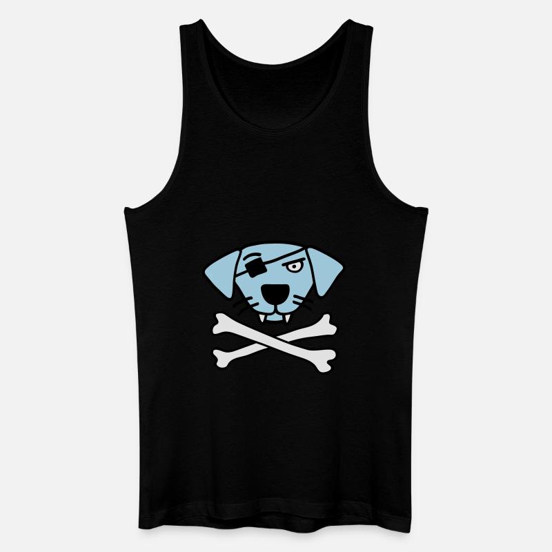pirate_dog_042013_a_3c - Männer Bio Tank Top - Schwarz