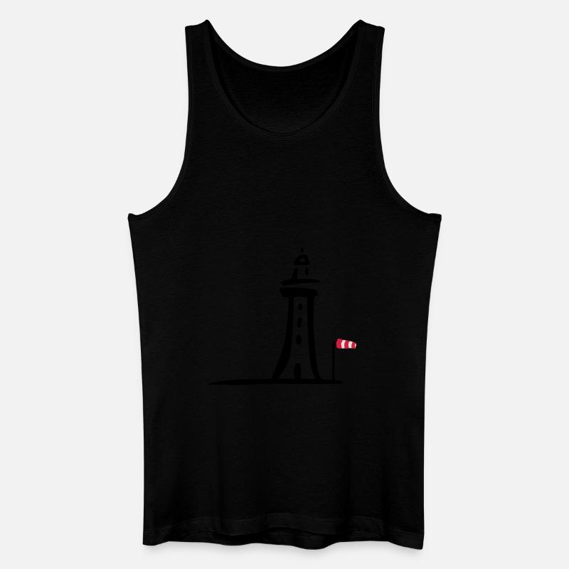leuchtturm - Männer Bio Tank Top - Schwarz