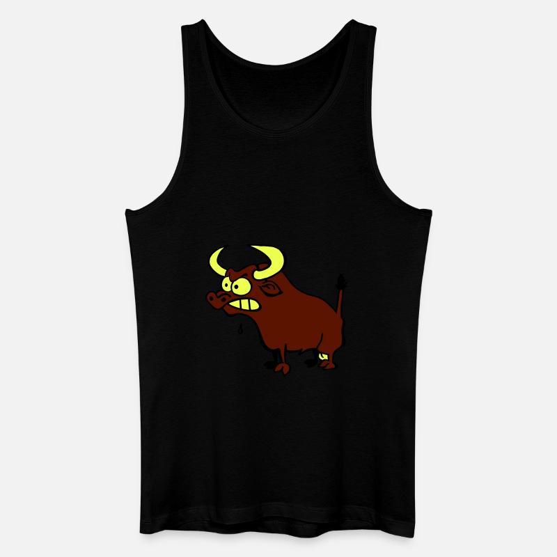 Wütender Stier - Männer Bio Tank Top - Schwarz