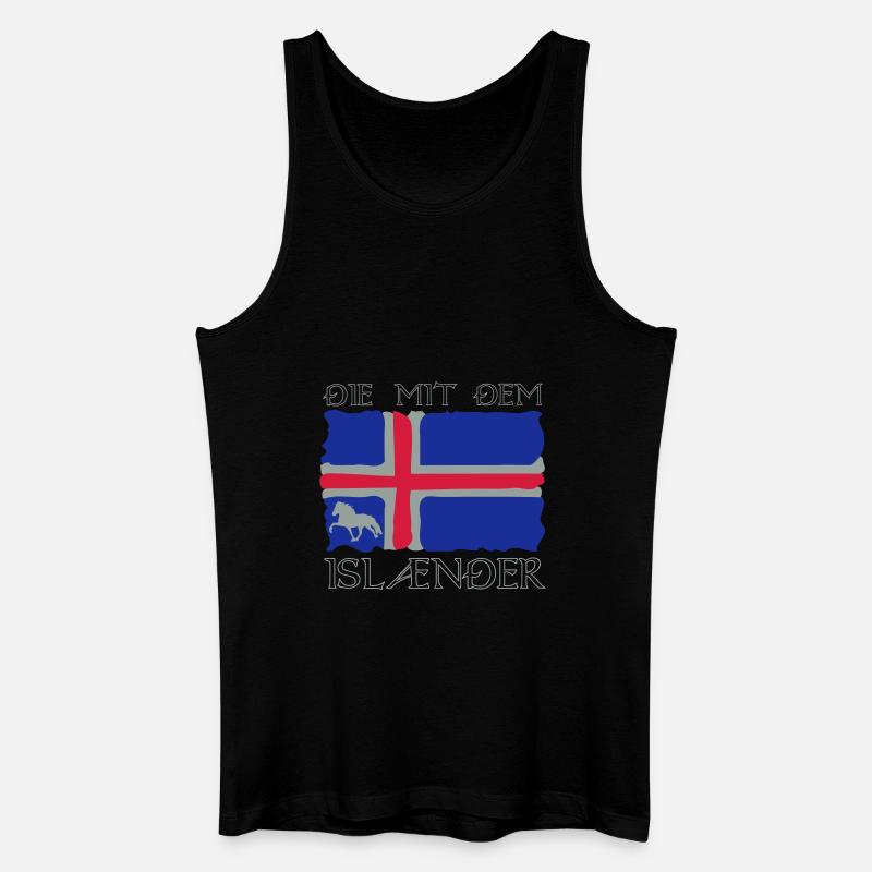 Die mit dem Isländer - Männer Bio Tank Top - Schwarz