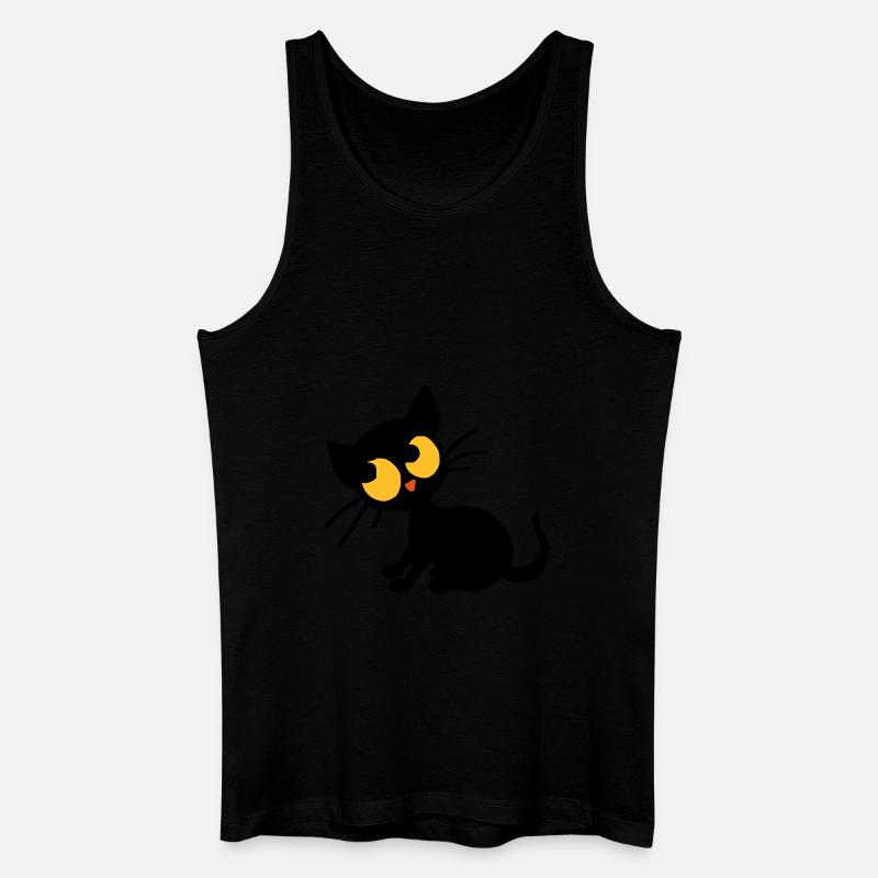 Kätzchen Georgie - Männer Bio Tank Top - Schwarz