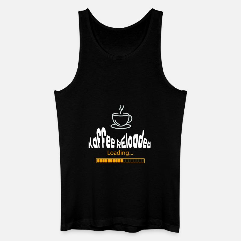 "kaffee reloaded" - Männer Bio Tank Top - Schwarz