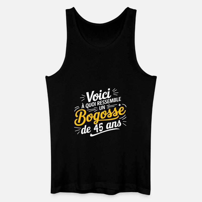 45-jährige Bogosse - Männer Bio Tank Top - Schwarz