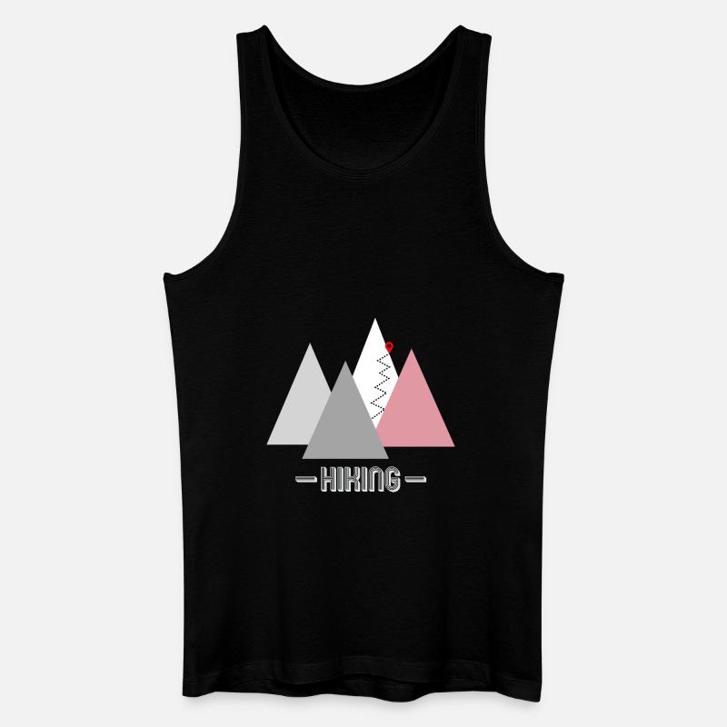 HIKING Logo Design - Männer Bio Tank Top - Schwarz
