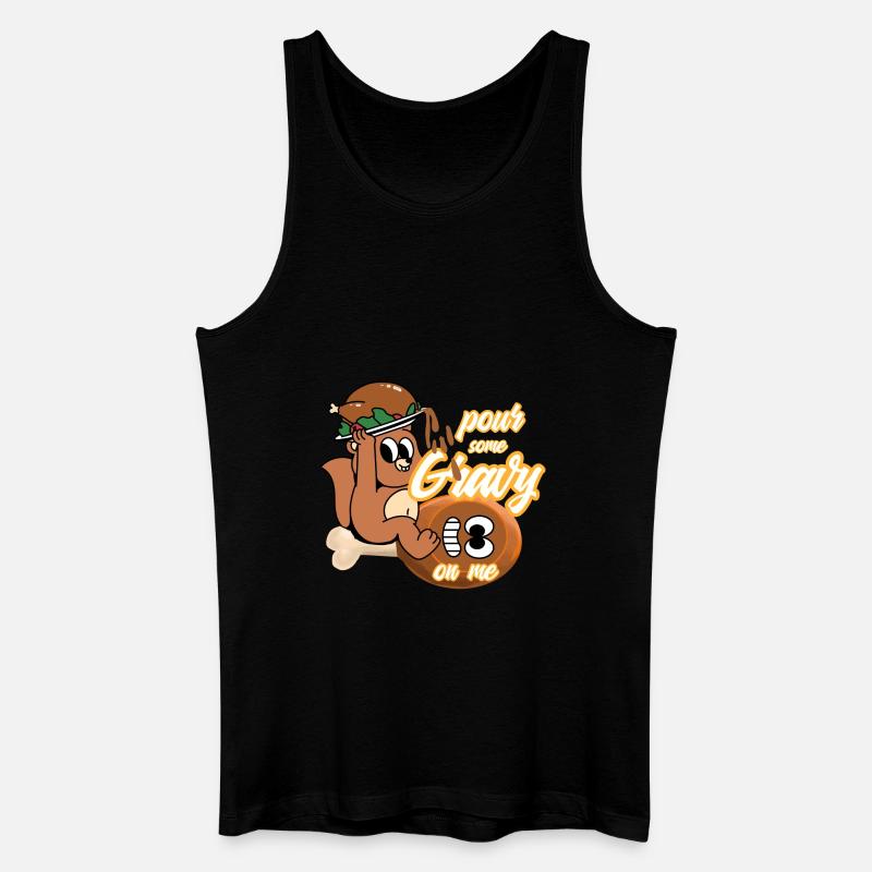 Danksagung mit Sosse - Männer Bio Tank Top - Schwarz
