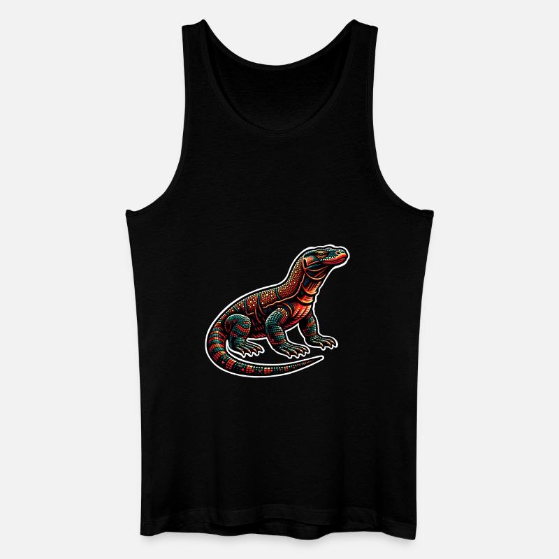 Dragon de Komodo - Débardeur bio Homme - noir