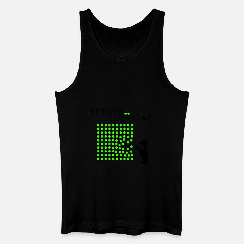 Erbsenzähler - Männer Bio Tank Top - Schwarz