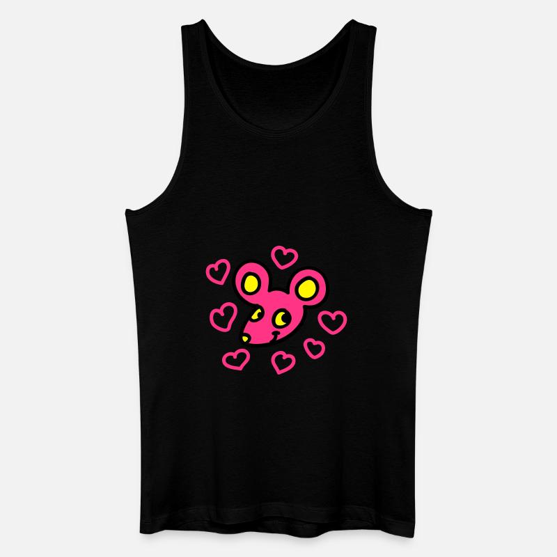 Verliebte Maus 3 - Männer Bio Tank Top - Schwarz