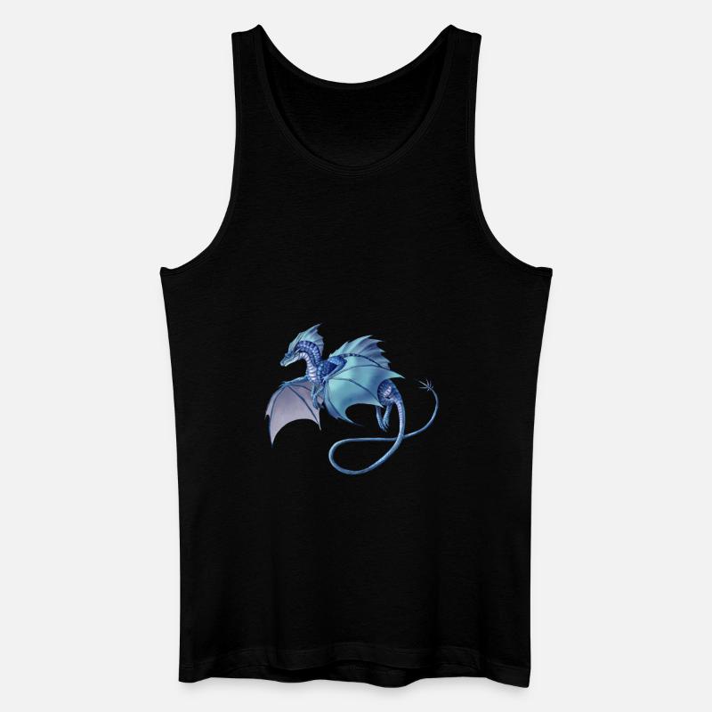 Blauer Drache - Männer Bio Tank Top - Schwarz