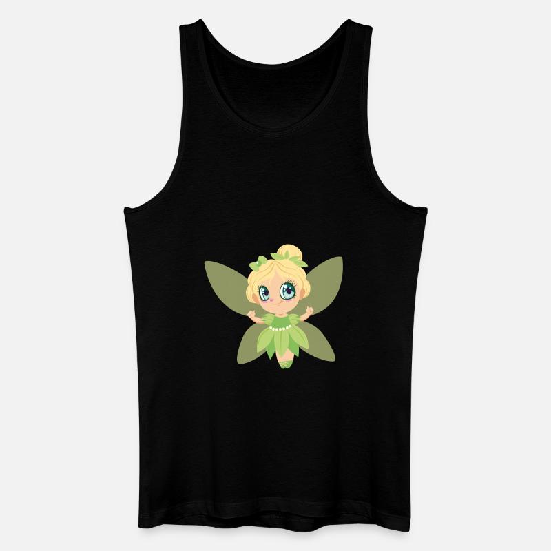 Süße Fee in Grün - Männer Bio Tank Top - Schwarz