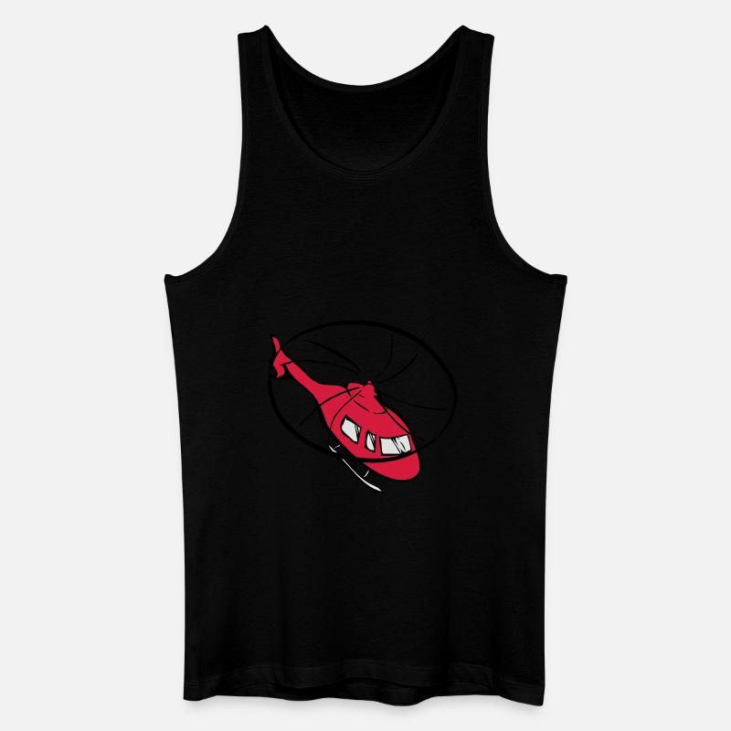 Flight, flying , helicopter - Men’s Organic Tank Top - black