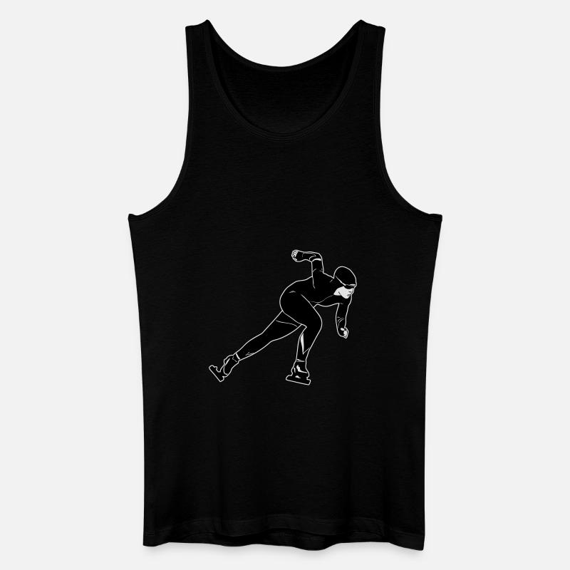 Eisschnelllauf - Ice Skating - Männer Bio Tank Top - Schwarz