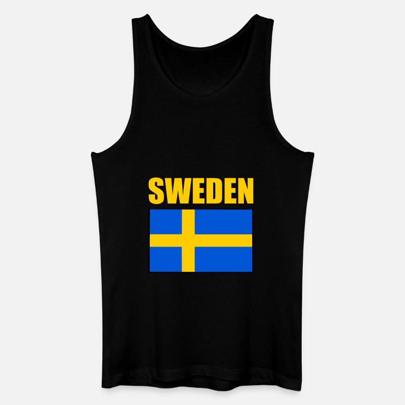 Schweden - Männer Bio Tank Top - Schwarz